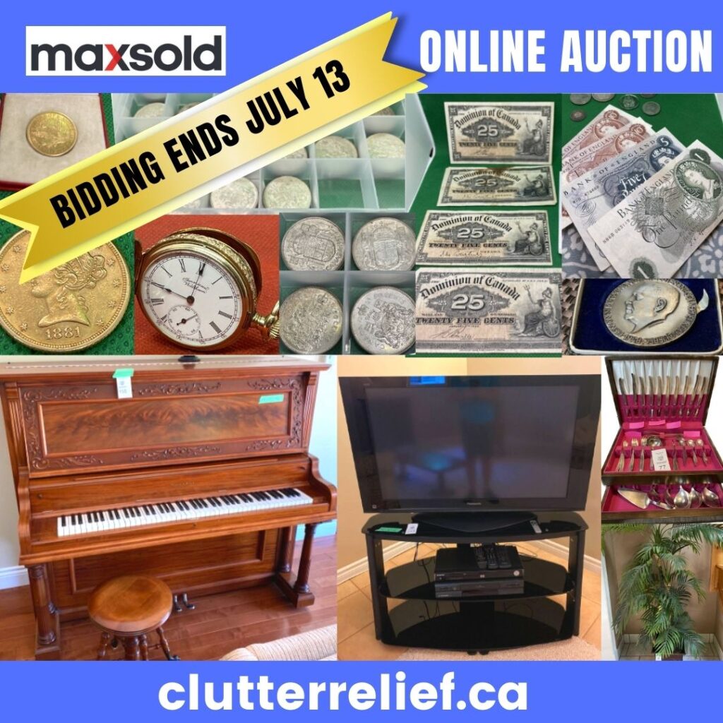 Maxsold online Auction - clutter relief services