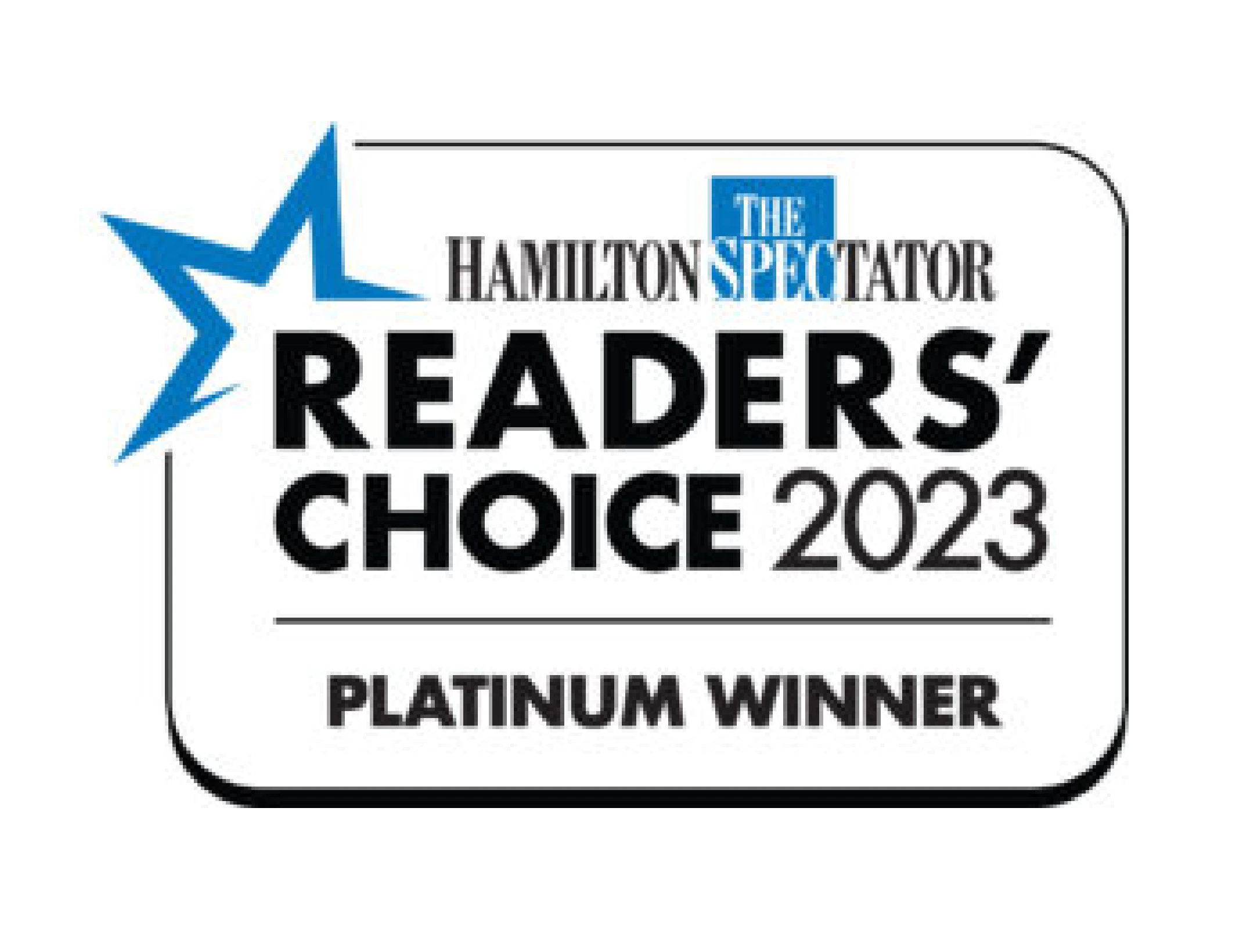 Hamilton Spectator Readers' Choice 2023 Platinum Winner Icon