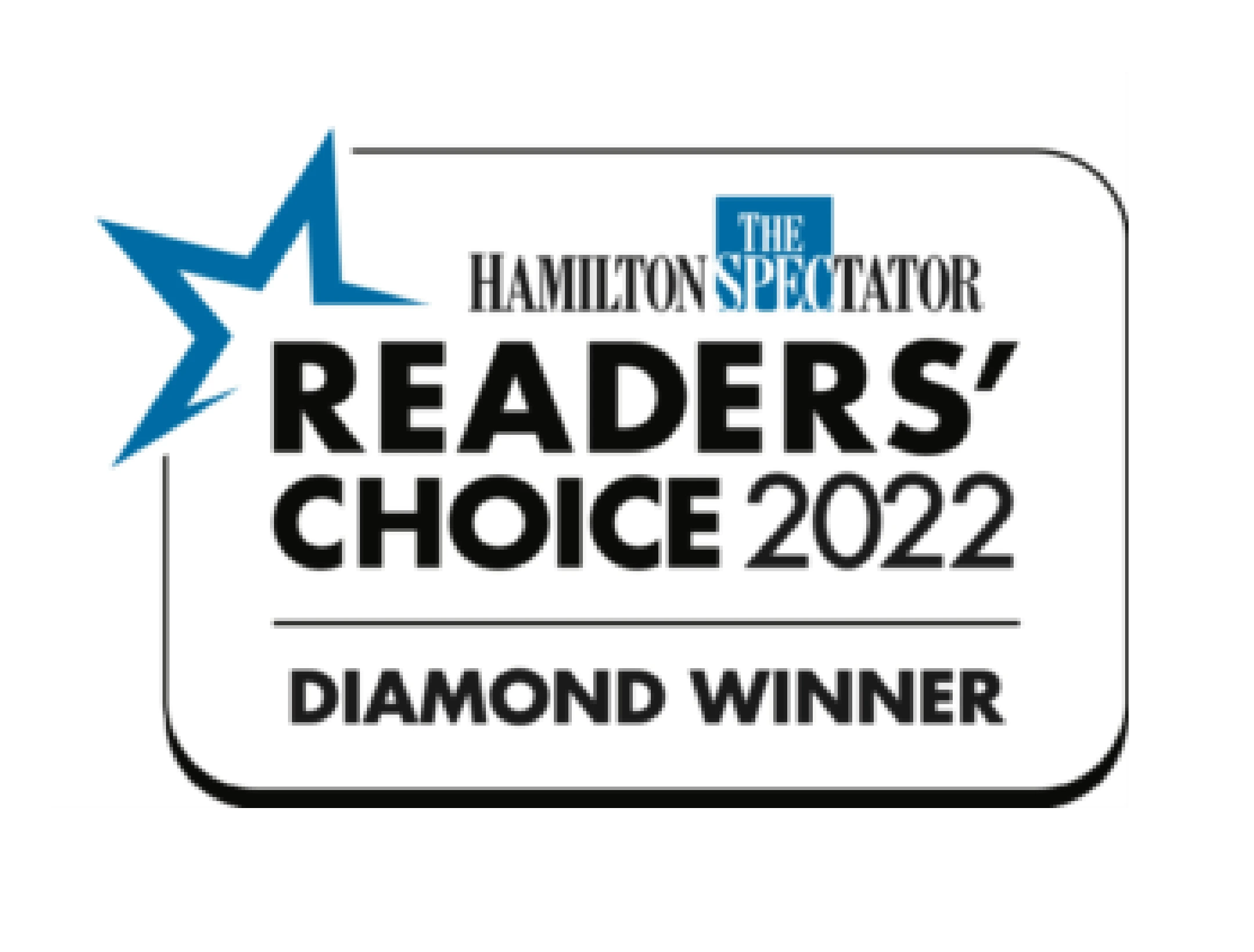 Hamilton Spectator Readers' Choice 2022 Diamond Winner Icon