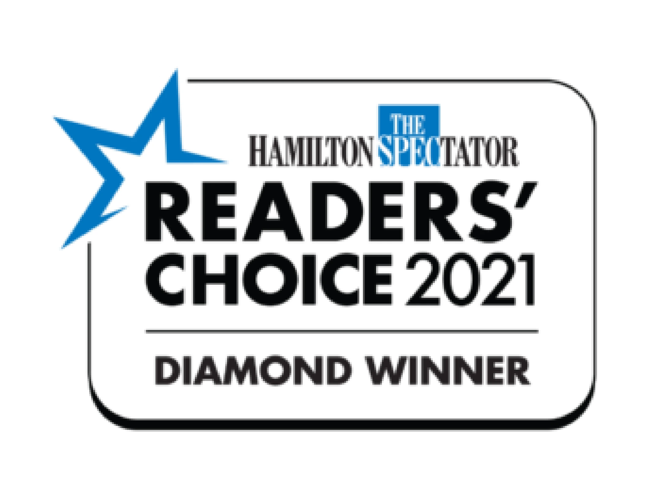 Hamilton Spectator Readers' Choice 2021 Diamond Winner Icon