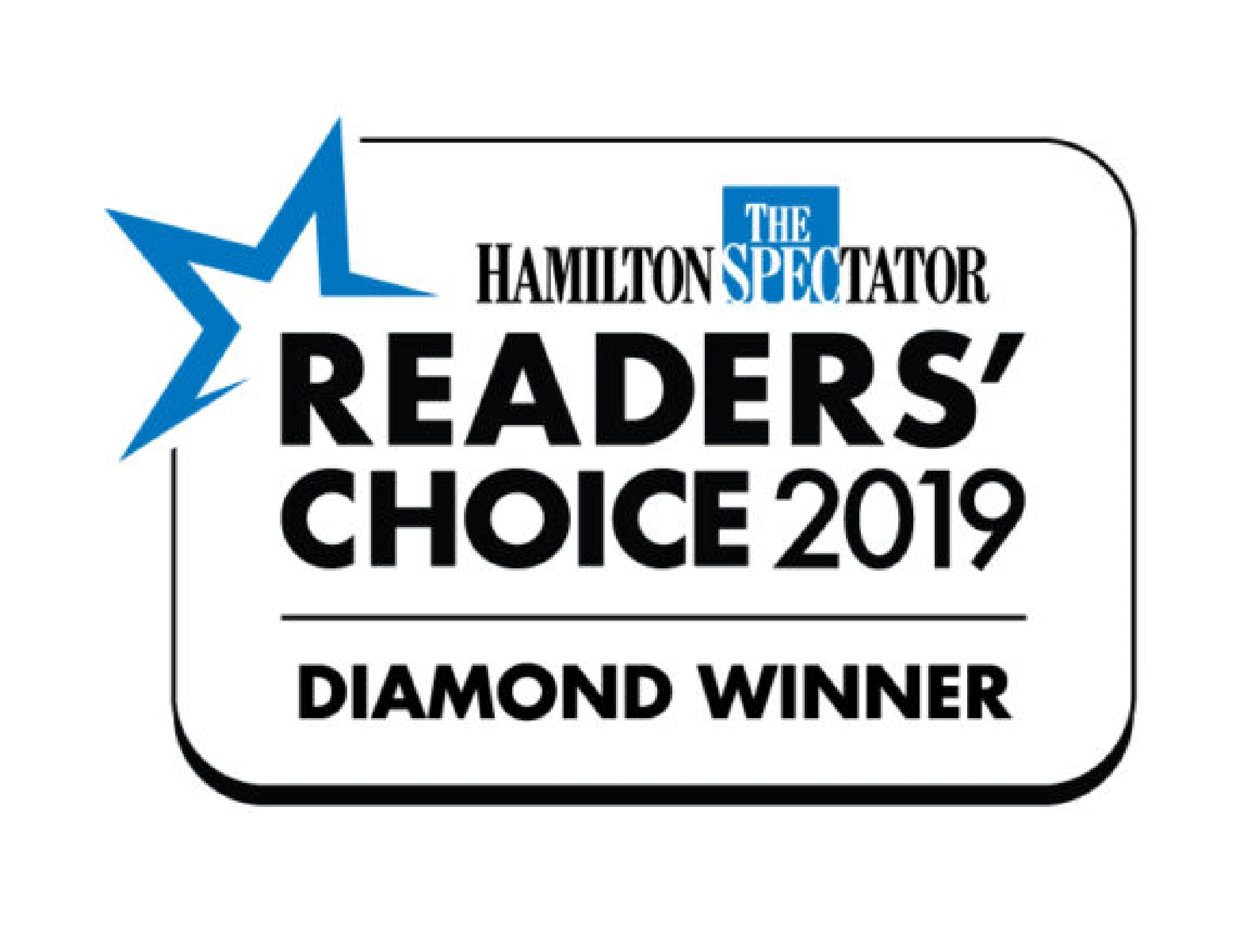 Hamilton Spectator Readers' Choice 2019 Diamond Winner Icon